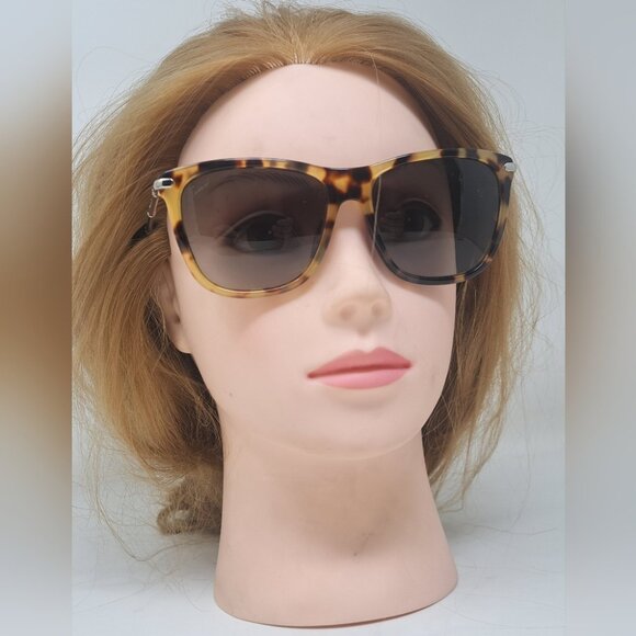 Gucci Sunglasses Silver Bamboo Square Tortoise Gray Gradient GG3778/S  55-16-135 - Picture 9 of 15